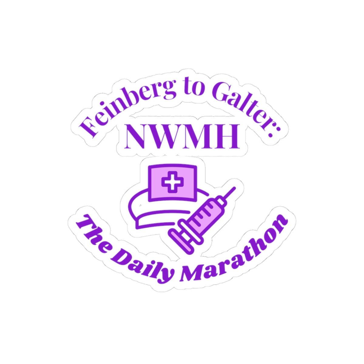 Feinberg to Galter Daily Marathon Sticker - Northwestern Campus Pride NWMH